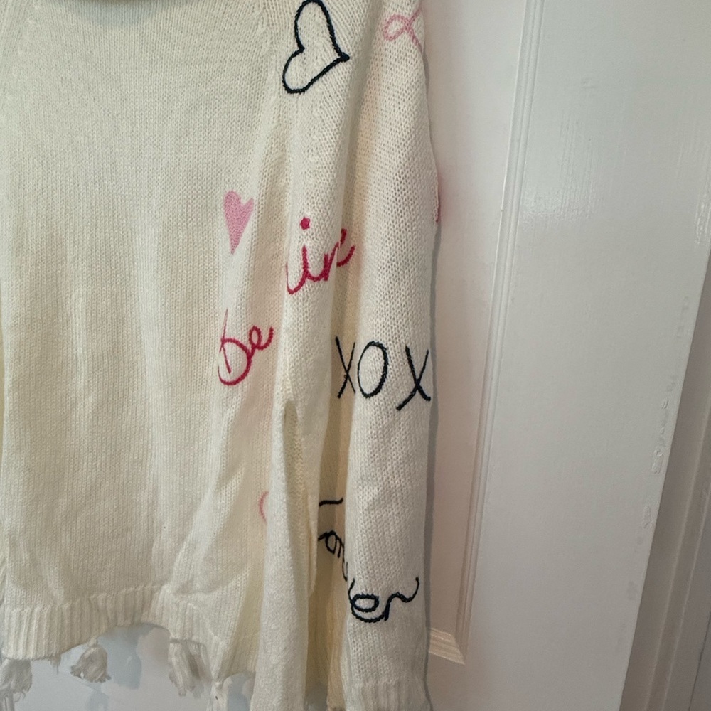 Lilly Pulitzer Kip Wrap Coconut Love Toss Poncho Be Mine S/M Small / Medium - Picture 6 of 8
